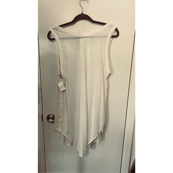 Johnny Was Pete & Greta White Silk Blend Eyelet Sleeveless Top Size S - Picture 9 of 9